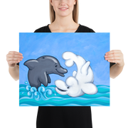 Little Wing meets Dani the Dolphin - Printed Paper Poster - Buzzardtown Books