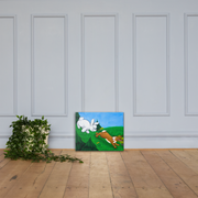 Little Wing meets Ronald the Rabbit - Printed Wrapped Canvas - Buzzardtown Books