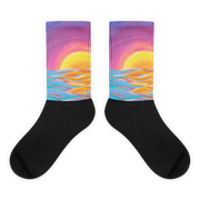 Sunrise Black Foot Socks - Buzzardtown Books
