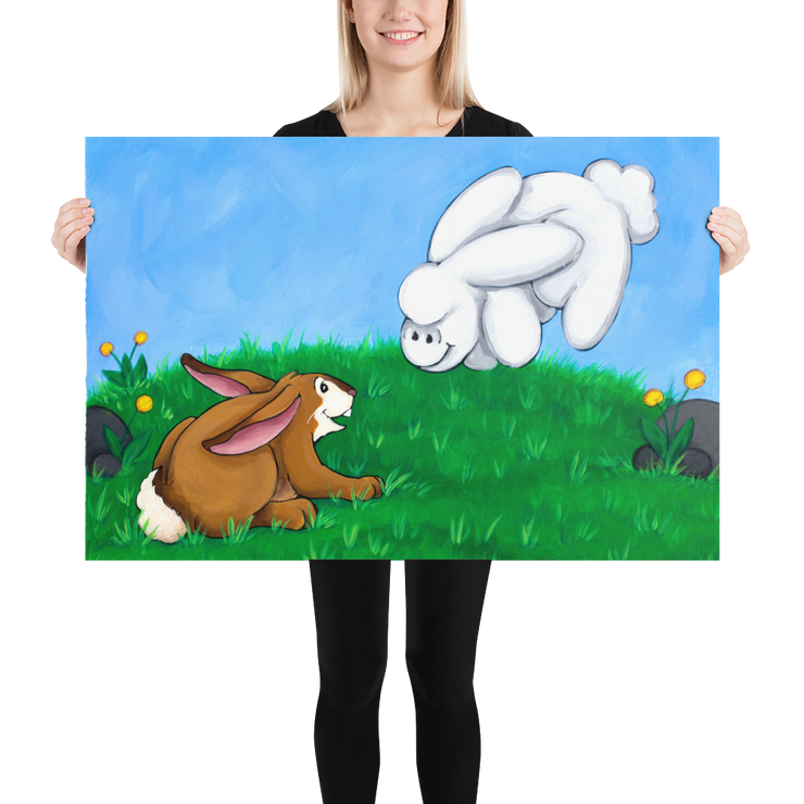 Little Wing meets Ronald the Rabbit - Printed Paper Poster - Buzzardtown Books