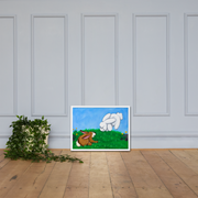 ﻿Little Wing meets Ronald the Rabbit - Framed Paper Poster - Buzzardtown Books